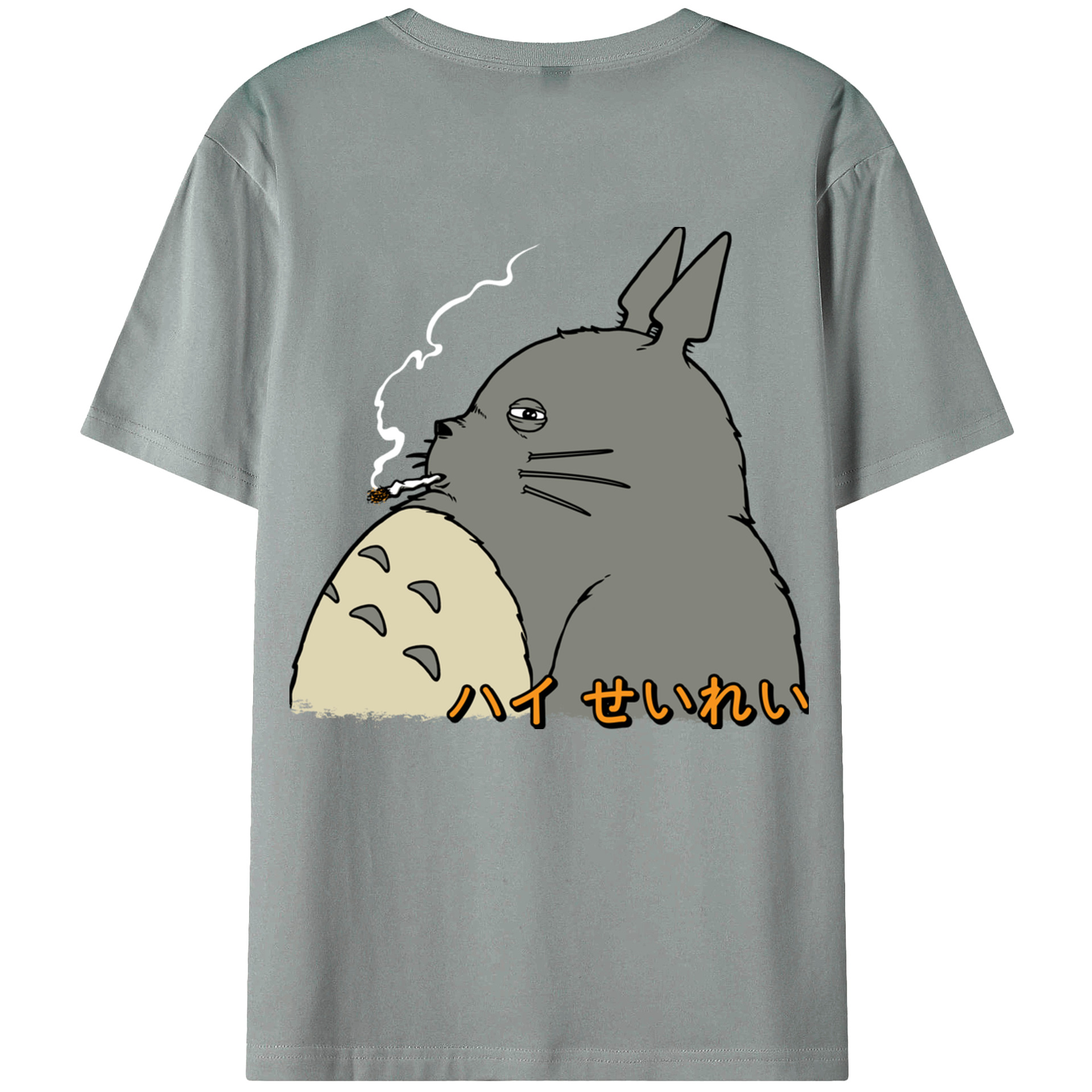 （画像用） となりのトトロ 草壁メイ 草壁サツキ My Neighbor Totoro Satsuki Kusakabe Mei Kusakabe 綿100％ メンズ半袖Tシャツ（バックプリント） 通気性